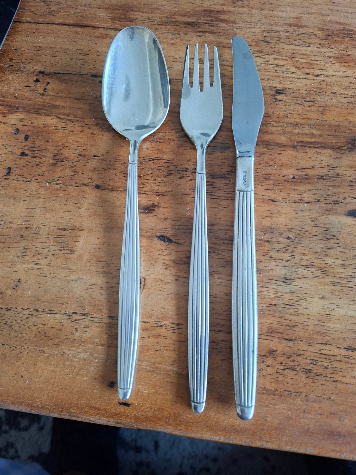 Vintage verzilverd 100 Gero bestekset - lepel, vork, mes, Ophalen of Verzenden