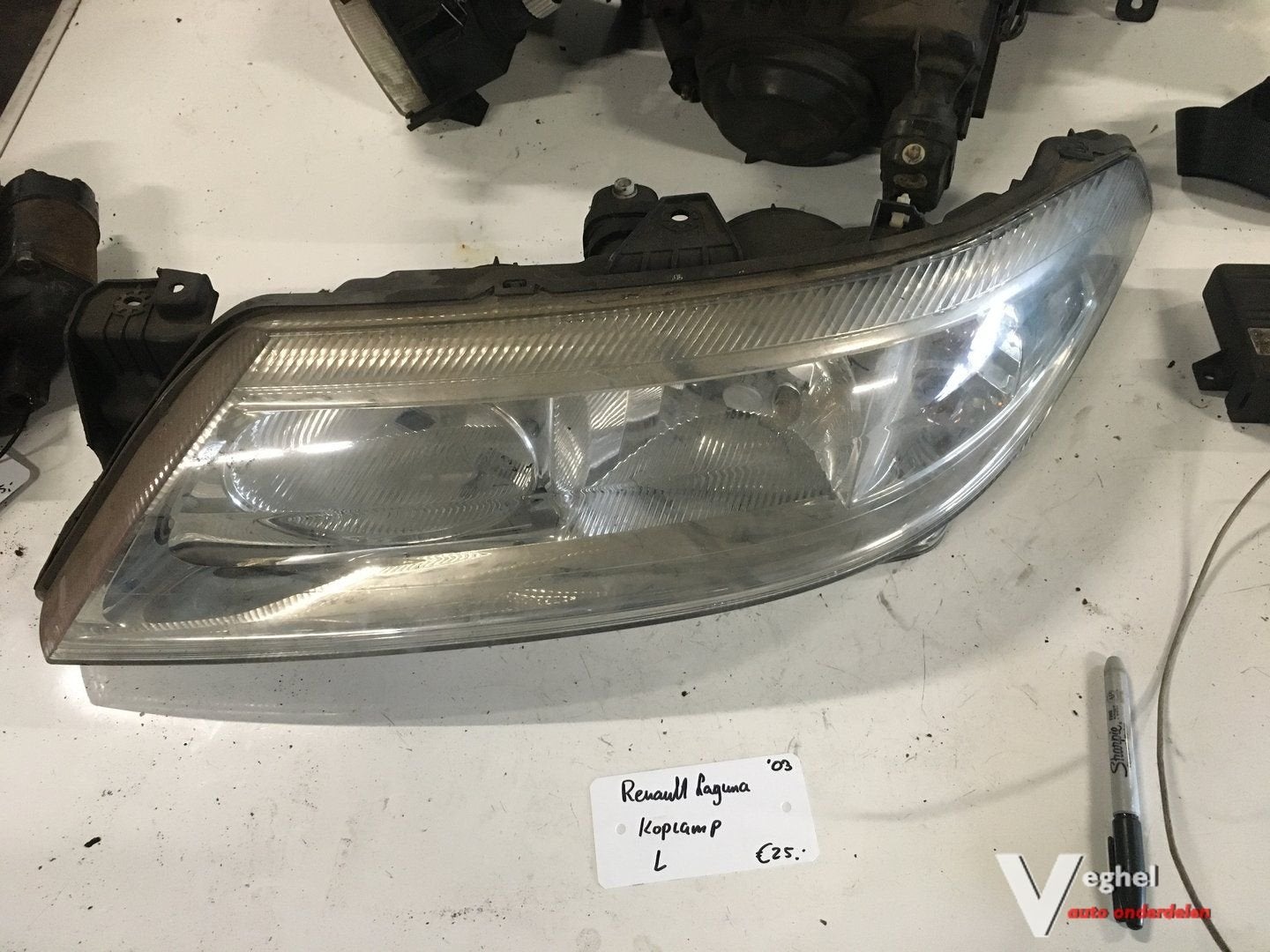Renault Laguna 2003 Koplamp Links, Gebruikt, -, -, Ophalen of Verzenden