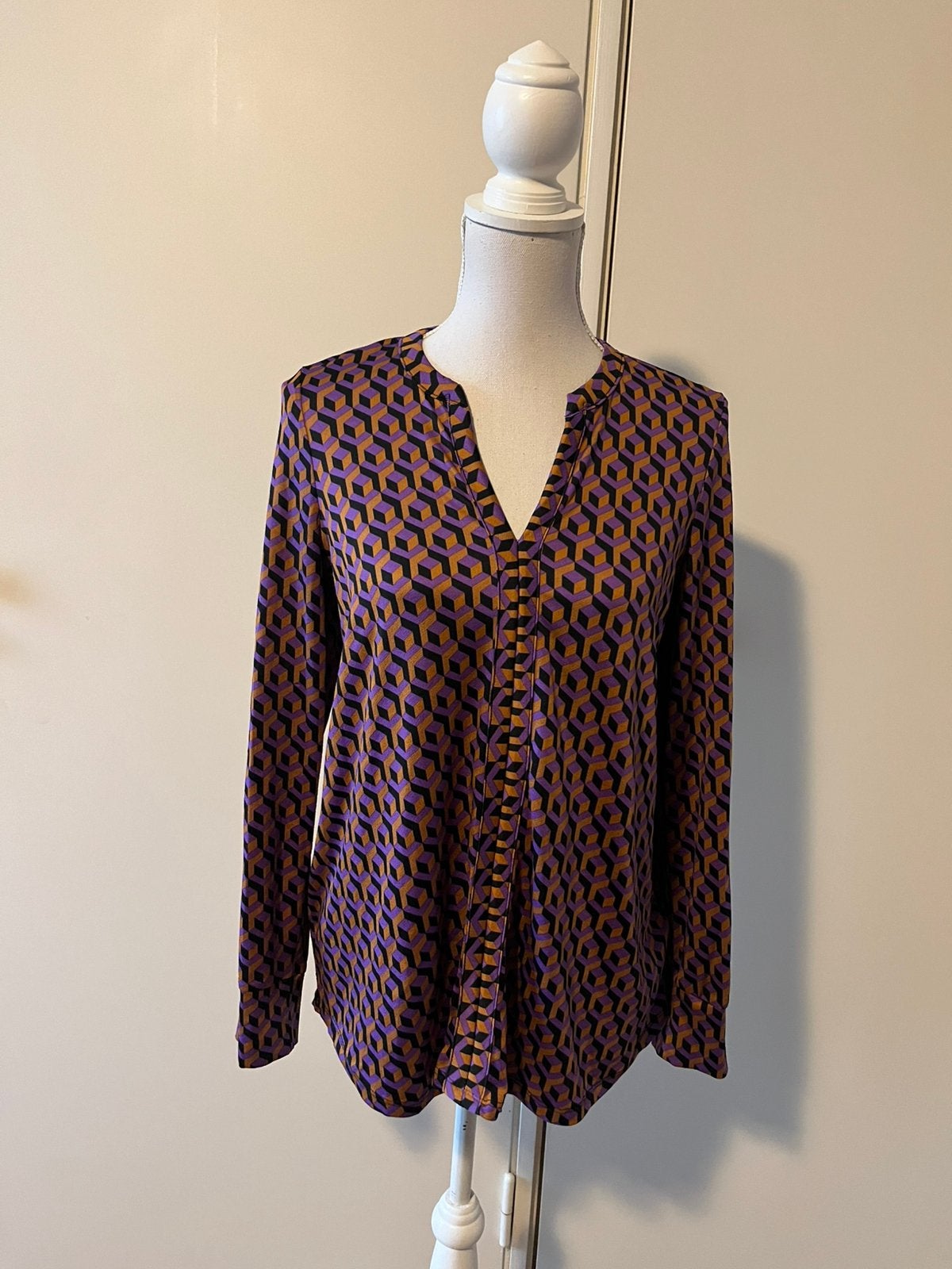 Longsleeve grafische print maat M amisu, Kleding | Dames, Ophalen of Verzenden, Zo goed als nieuw, Maat 38/40 (M)