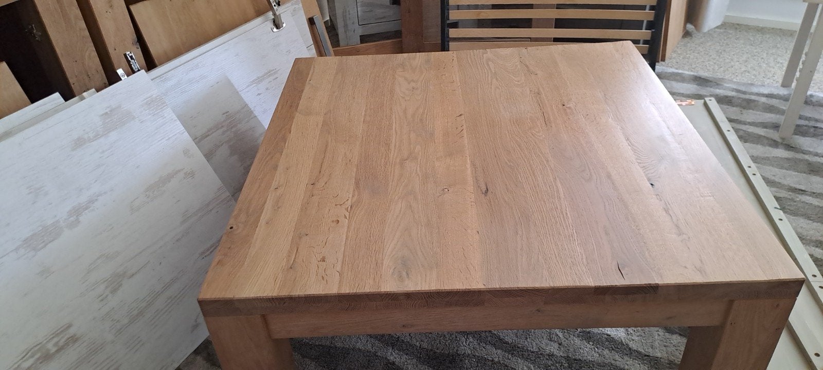 ,Moet weg, mooie salontafel, gestoomd eiken is massief, Huis en Inrichting, Ophalen, 100 tot 150 cm, 50 tot 100 cm, Zo goed als nieuw