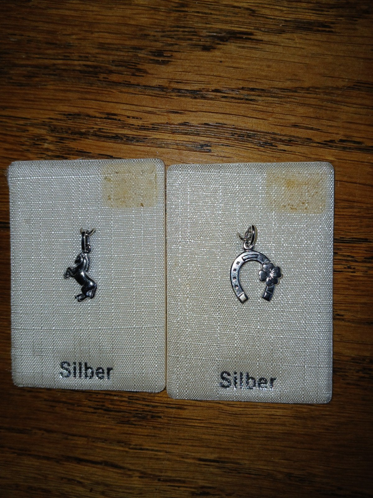 2 hangertjes paard en hoefijzer nieuw, Ophalen, Nieuw, Zilver