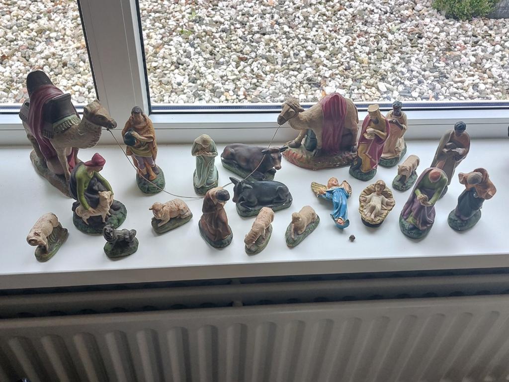 Antieke beelden uit kerststal, Antiek en Kunst, Ophalen