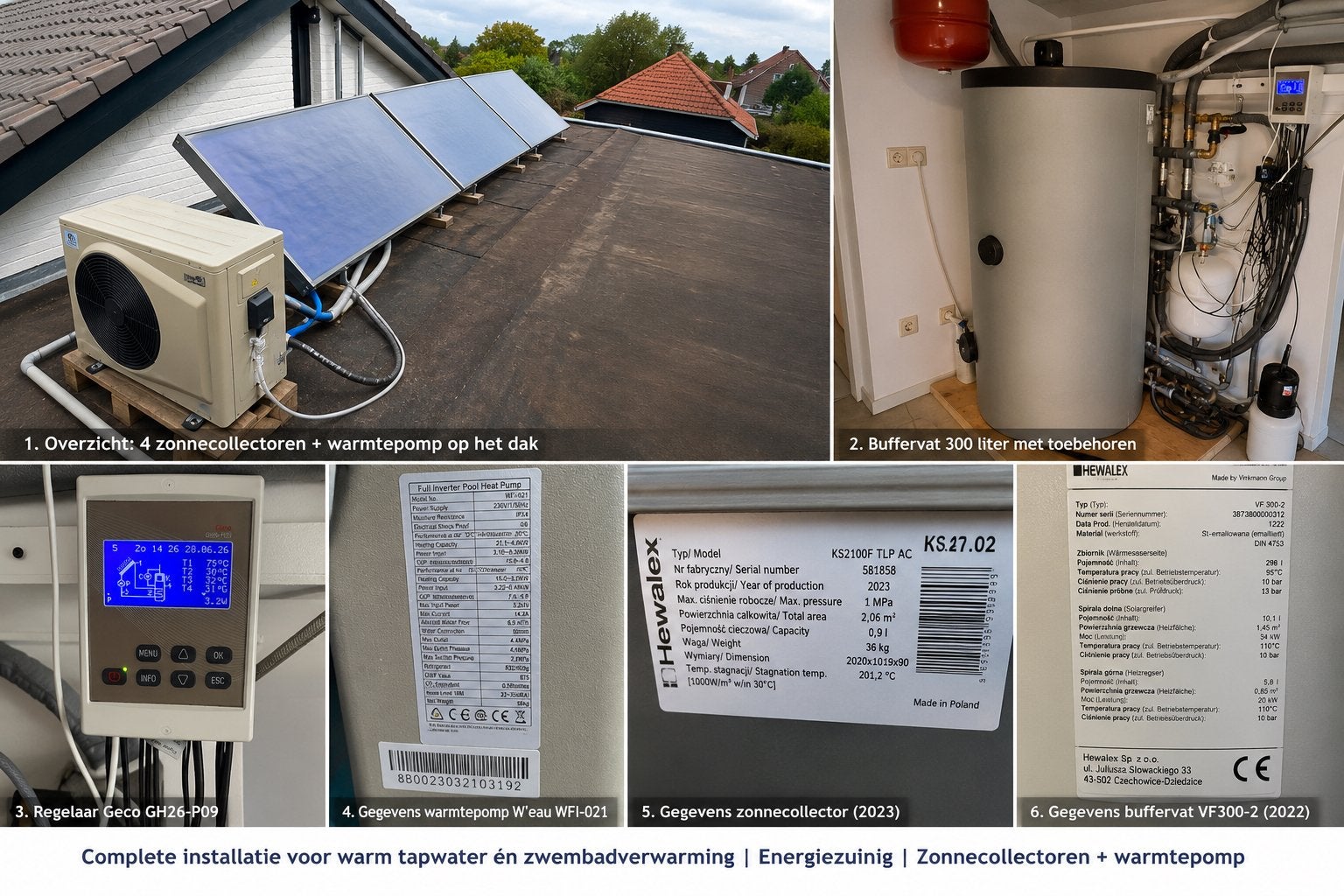 Complete zonneboiler / zwembadverwarmingsinstallatie, Ophalen, Zo goed als nieuw