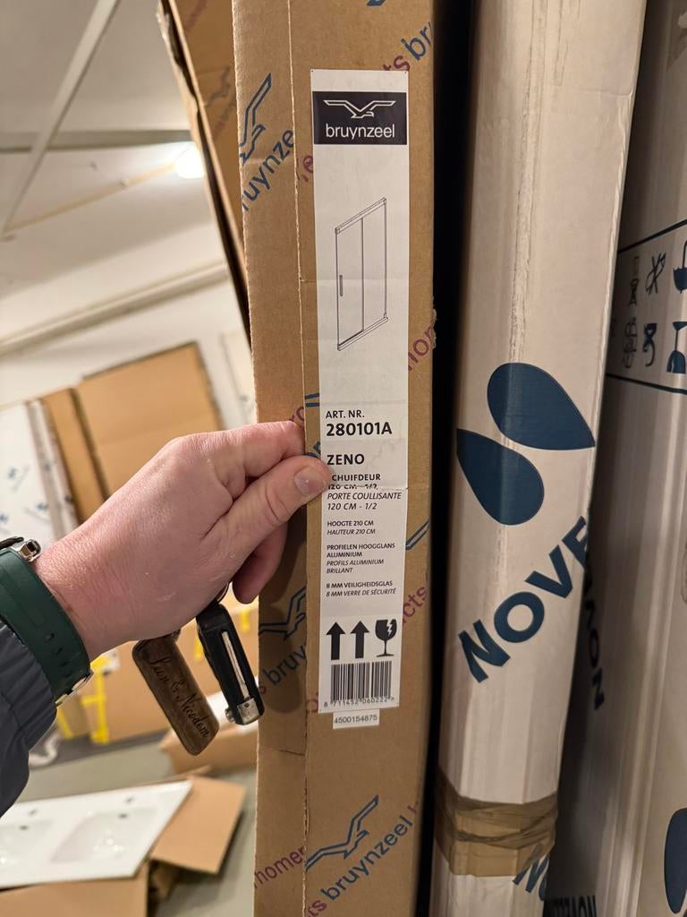 NIEUW! Bruynzeel ZENO 120cm – OP=OP!   NU €399, Overige typen, Nieuw, Glas, Schuifdeur