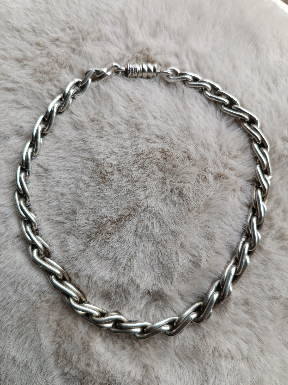 Prachtige rope chain 925 sterling zilver, Ophalen, Zo goed als nieuw, Zilver, Zilver