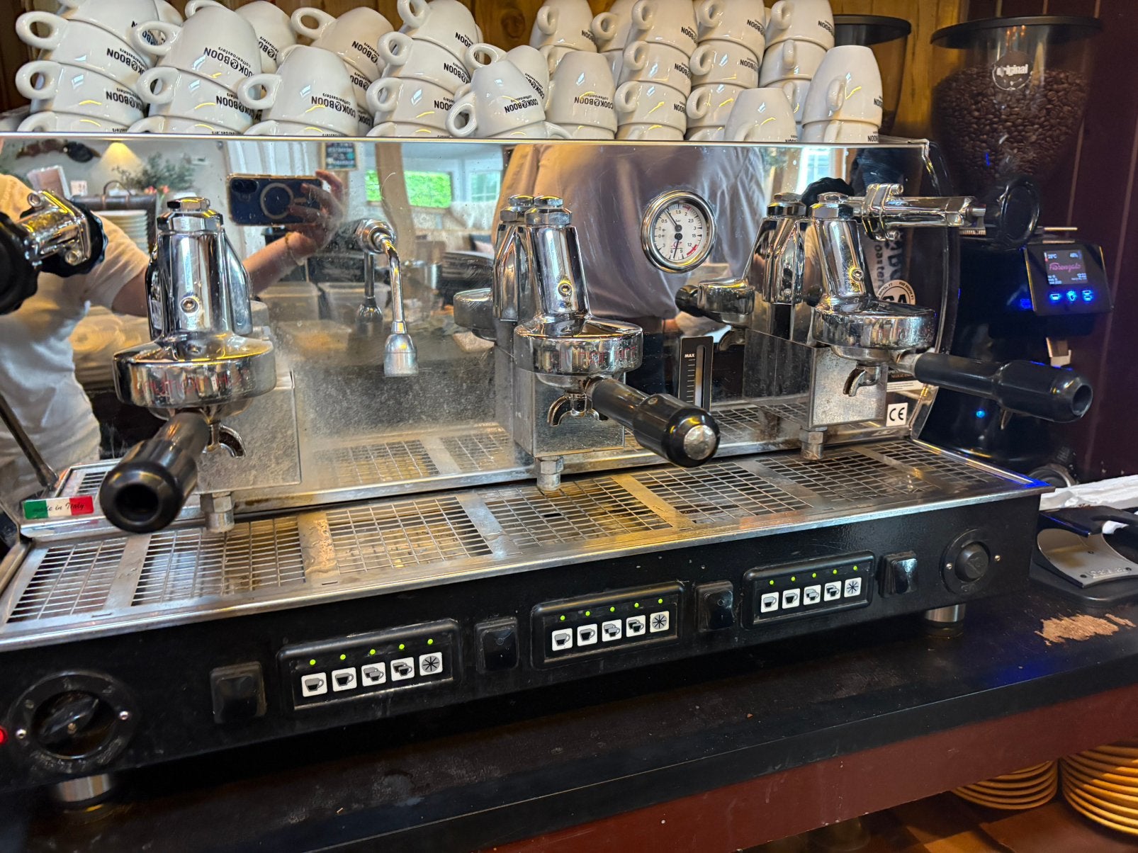 La Nuova Era Barista Espresso-koffie machine 3-groeps Prof, Ophalen, Espresso apparaat, 10 kopjes of meer, Koffiebonen