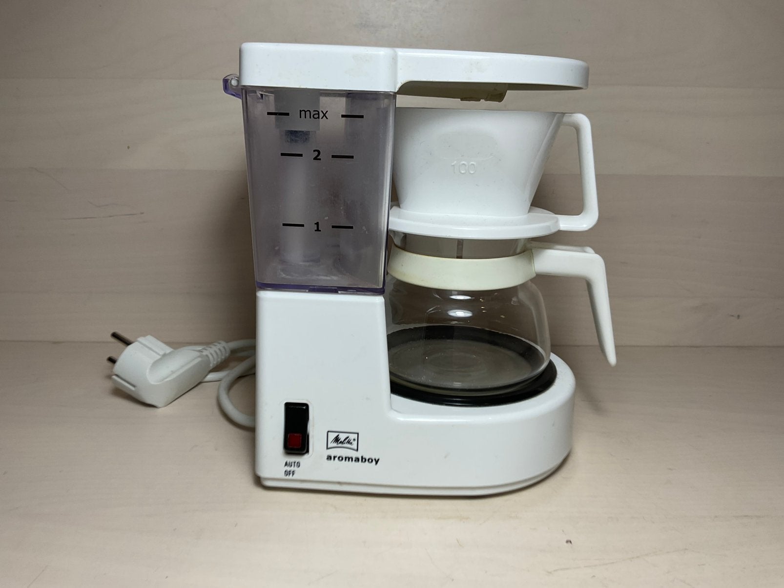Melitta Aromaboy wit slechts 500 watt gebruikt, Caravans en Kamperen, Ophalen of Verzenden, Gebruikt