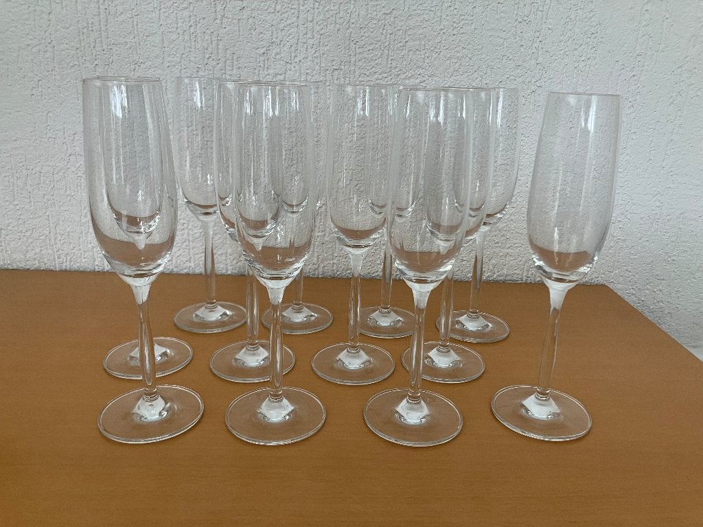 12 Champage flutes - glazen 180 ml , Glas of Glazen, Gebruikt, Overige merken, Ophalen of Verzenden