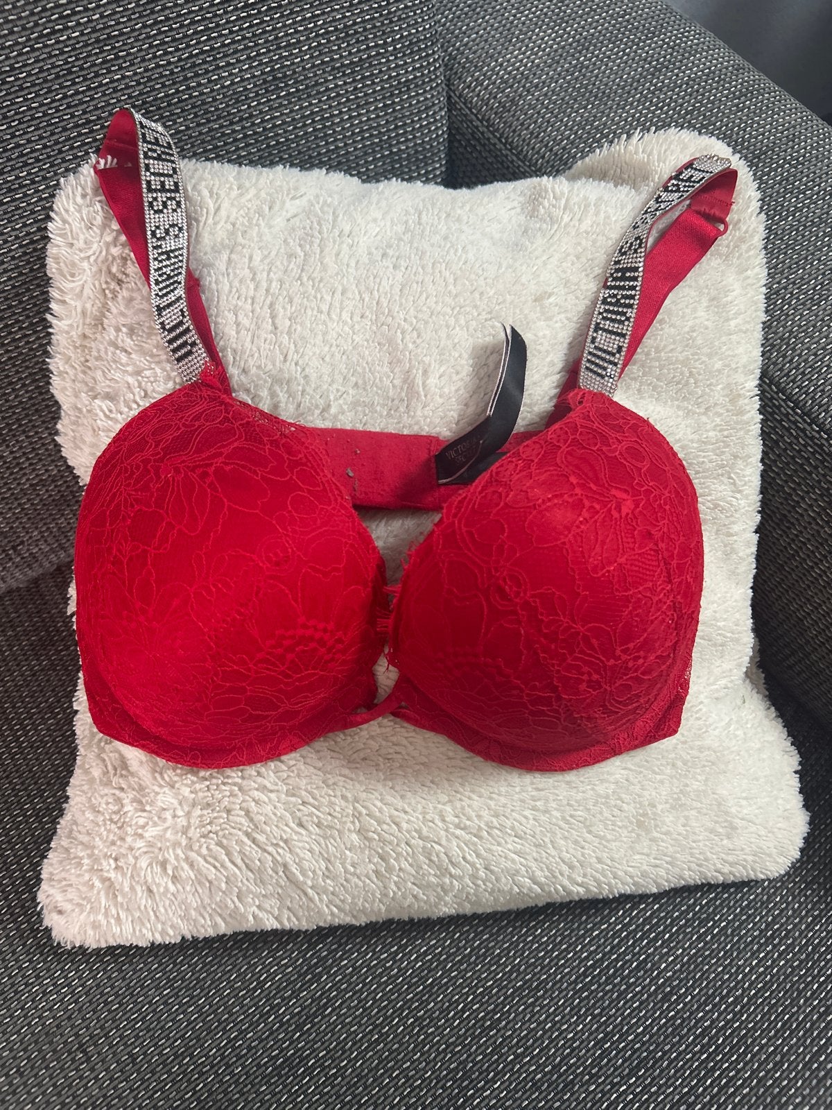 Victoria's Secret BH Rood Kant met Strass Bandjes, Ophalen of Verzenden, Rood, BH