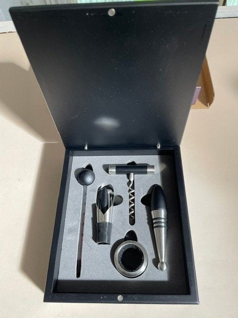 Luxe sommelier wijn accesoire set. NIEUW geschenkdoos, Ophalen, Nieuw, Overige gebieden, Overige typen