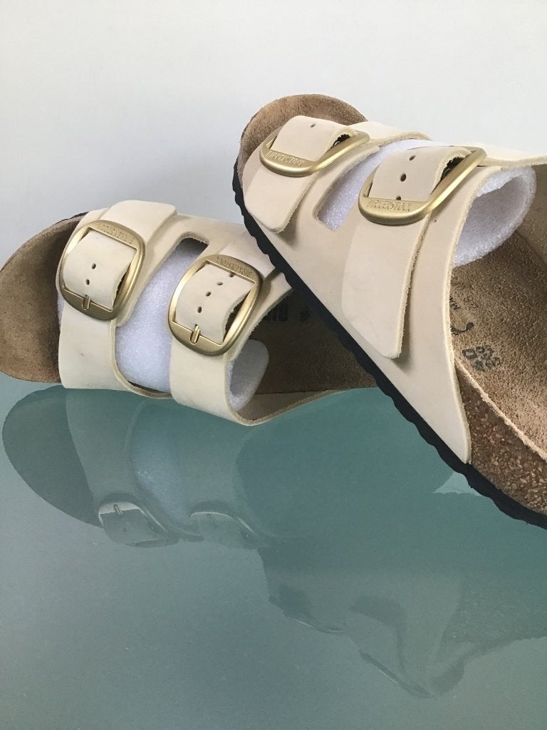 Birkenstock 40 Arizona Big Buckle | beige | Gratis verzenden, Slippers, Verzenden, Beige, Zo goed als nieuw