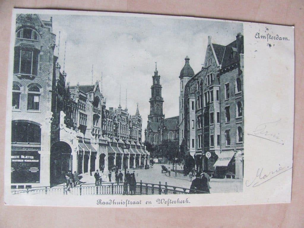 Amsterdam 1903 Raadhuisstraat en Westerkerk, Ophalen of Verzenden, Voor 1920, Gelopen, Noord-Holland