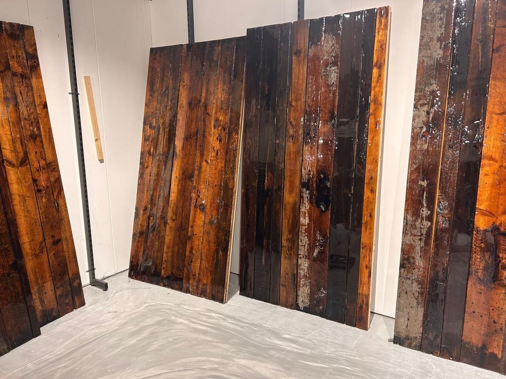 Tafel blad(en) 3x, Ophalen, Gebruikt, 200 cm of meer, 50 tot 100 cm