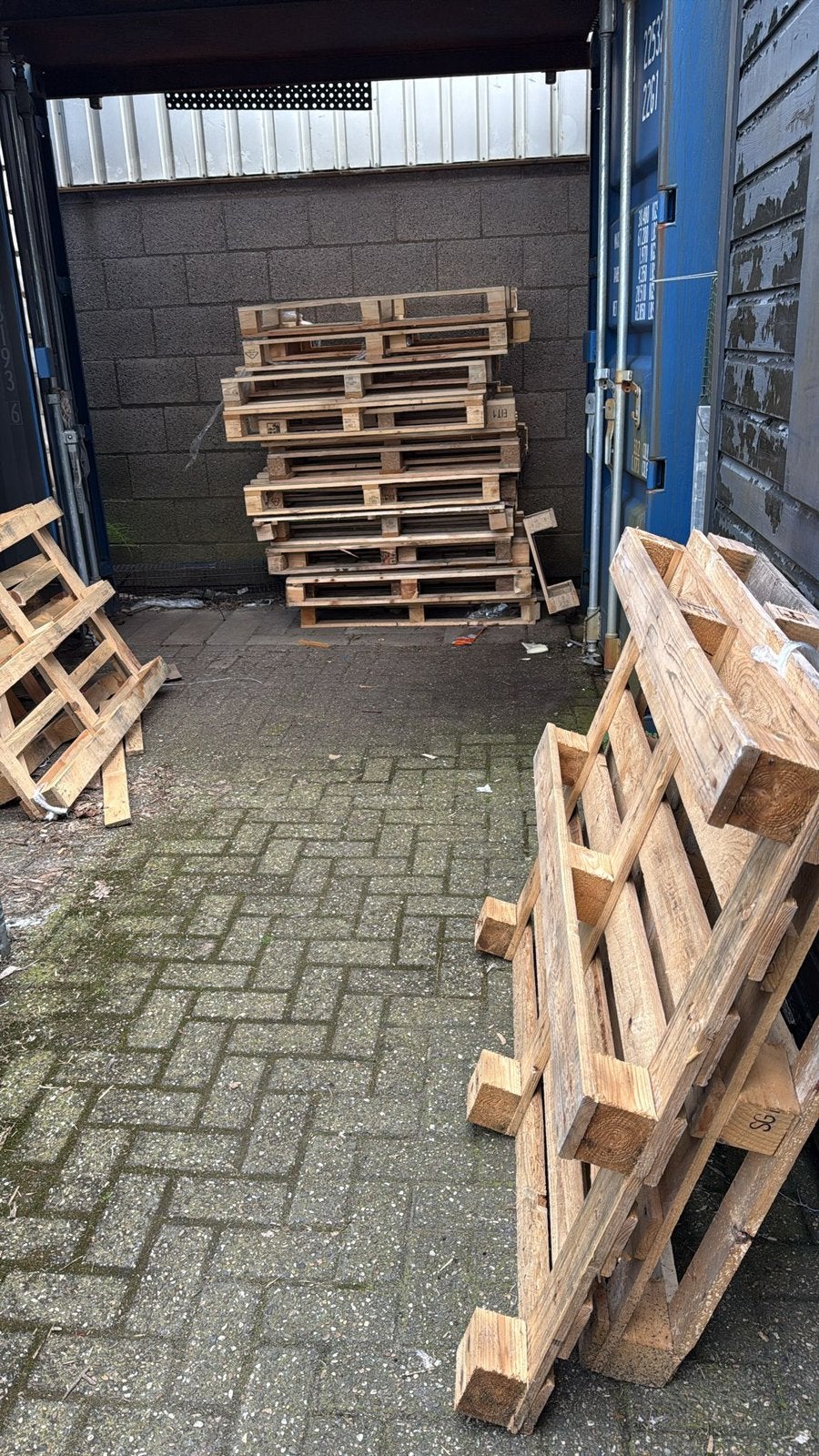 Diverse pallets en haspels (hout/kunststof), Ophalen, Gebruikt, Minder dan 25 mm, Pallet