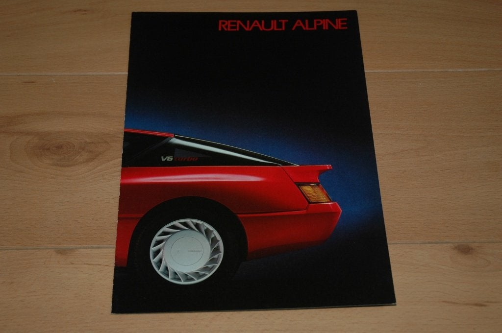 Renault Alpine V6 GT en V6 Turbo - Folder - Brochure, Gelezen, Alpine-Renault, Ophalen of Verzenden, Renault