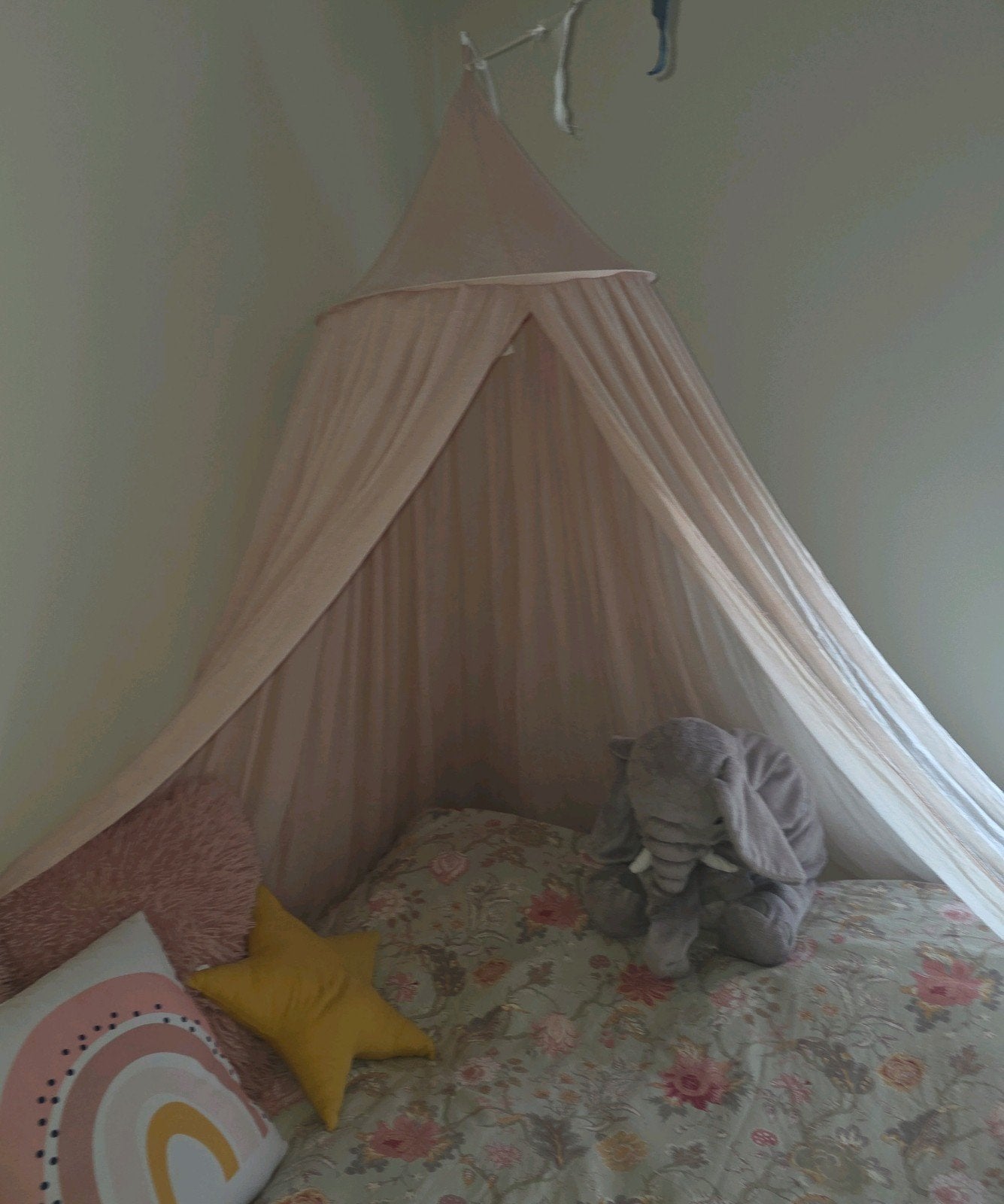 Klamboe + piekstok JOLLEIN licht roze/ wit., Jollein, Ophalen of Verzenden, Zo goed als nieuw, Verstelbaar