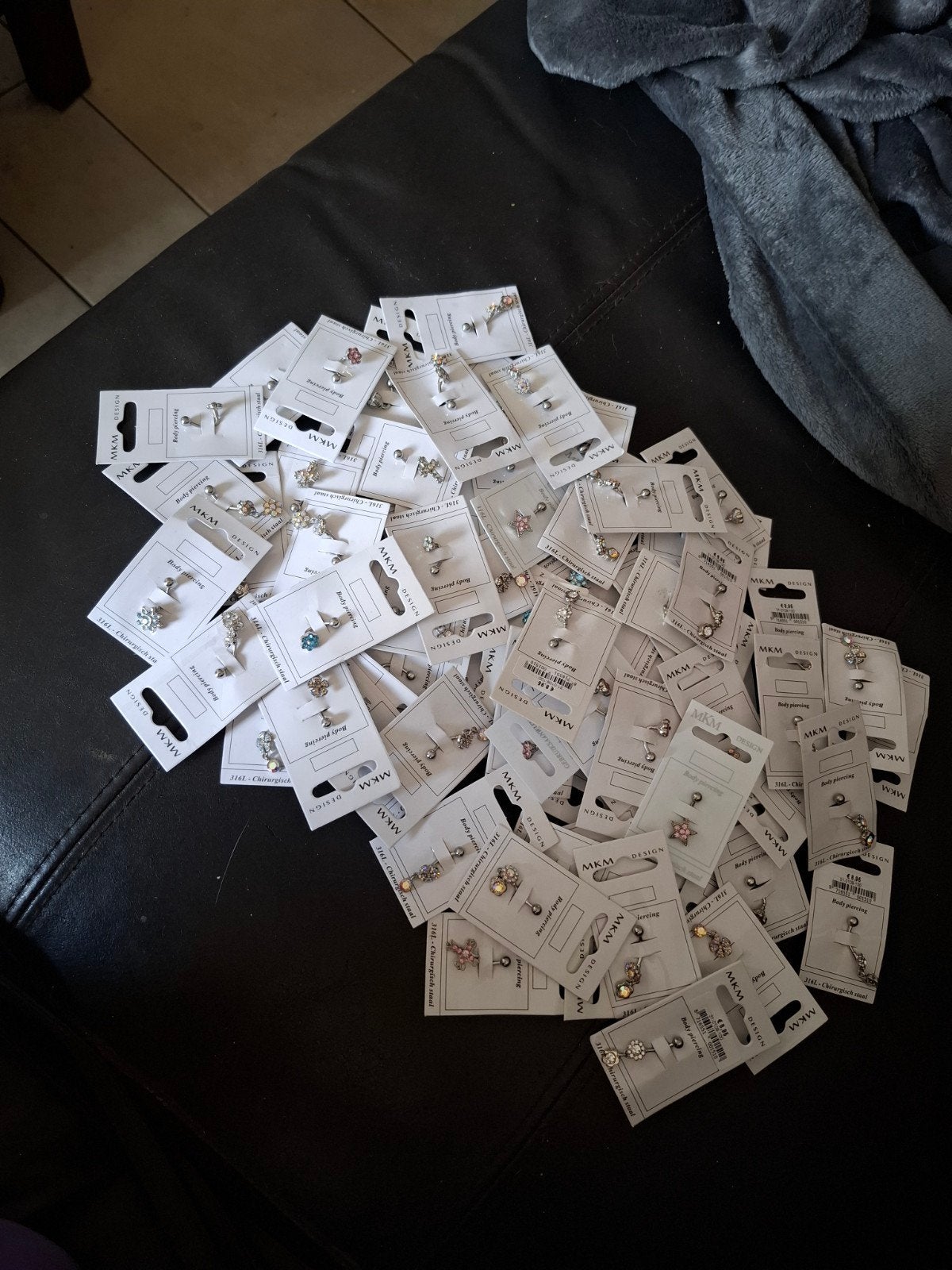 Navelpiercings lot 75+ stuks, Navelpiercing, Staal, Nieuw, Ophalen of Verzenden