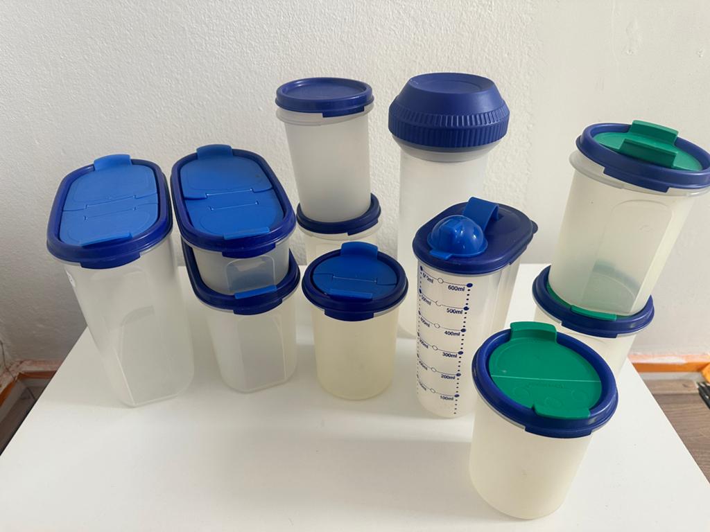 Tupperware ruimtespaarders, Ophalen of Verzenden, Zo goed als nieuw, Blauw, Overige typen