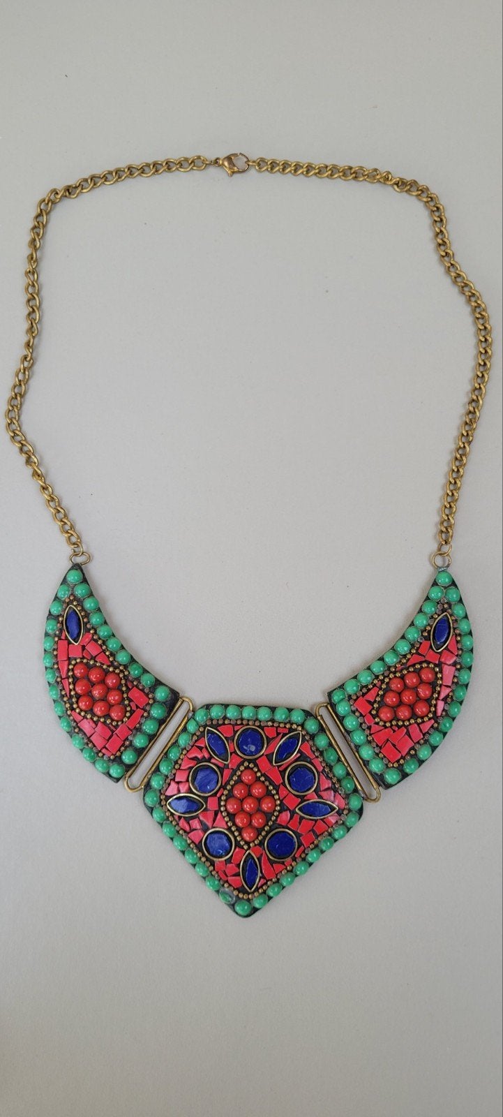 Tibetaanse ketting, Overige materialen, Gebruikt, Ophalen of Verzenden, Met edelsteen