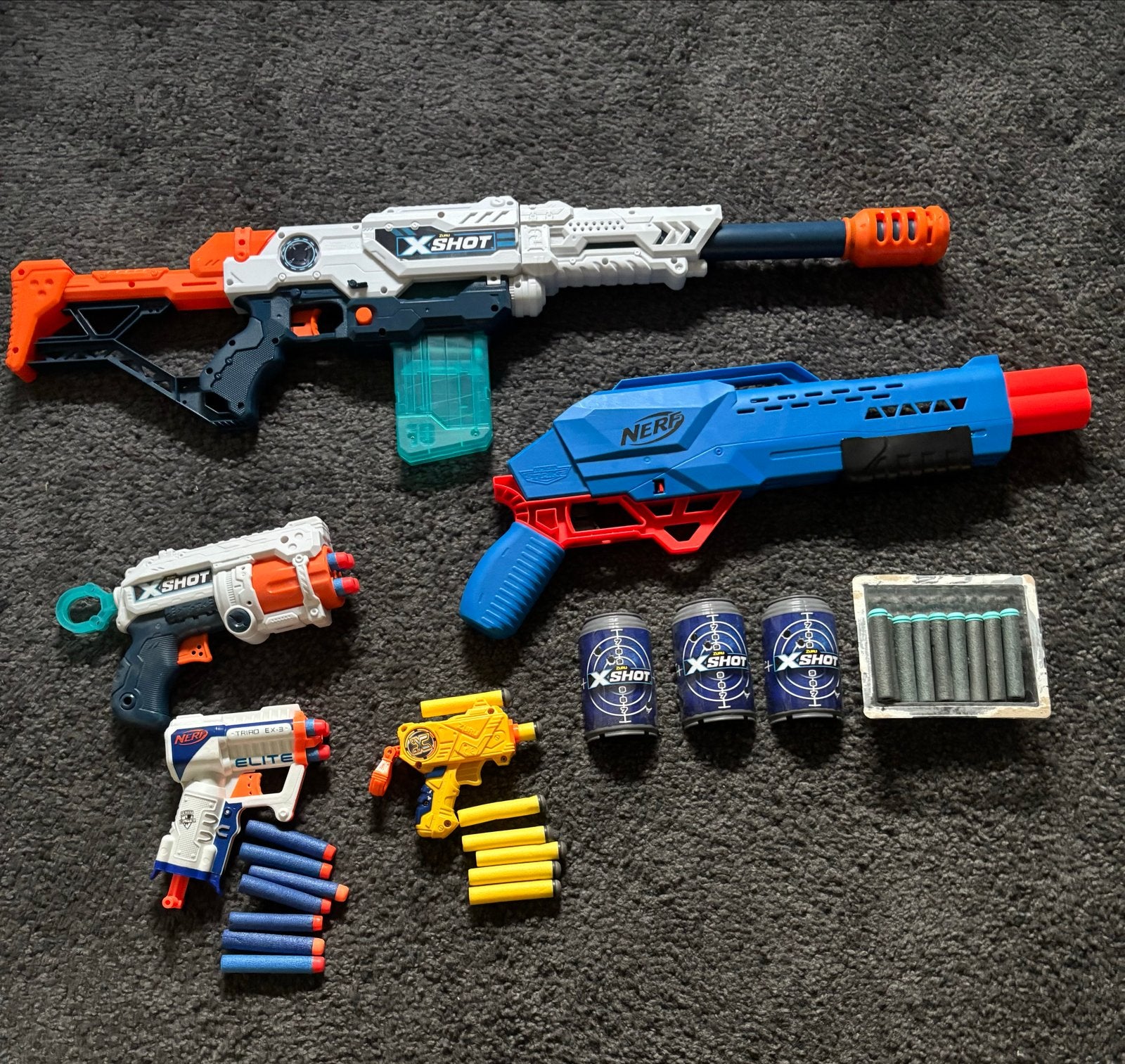 Nerf en X-Shot Pistolen Set met Veel Pijlen, Ophalen of Verzenden, Gebruikt, Jongen of Meisje