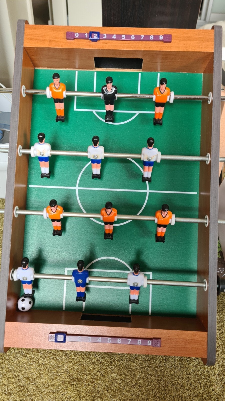 Mini Tafelvoetbalspel met bal, Kinderen en Baby's, Speelgoed | Voetbaltafels, Ophalen of Verzenden, Gebruikt