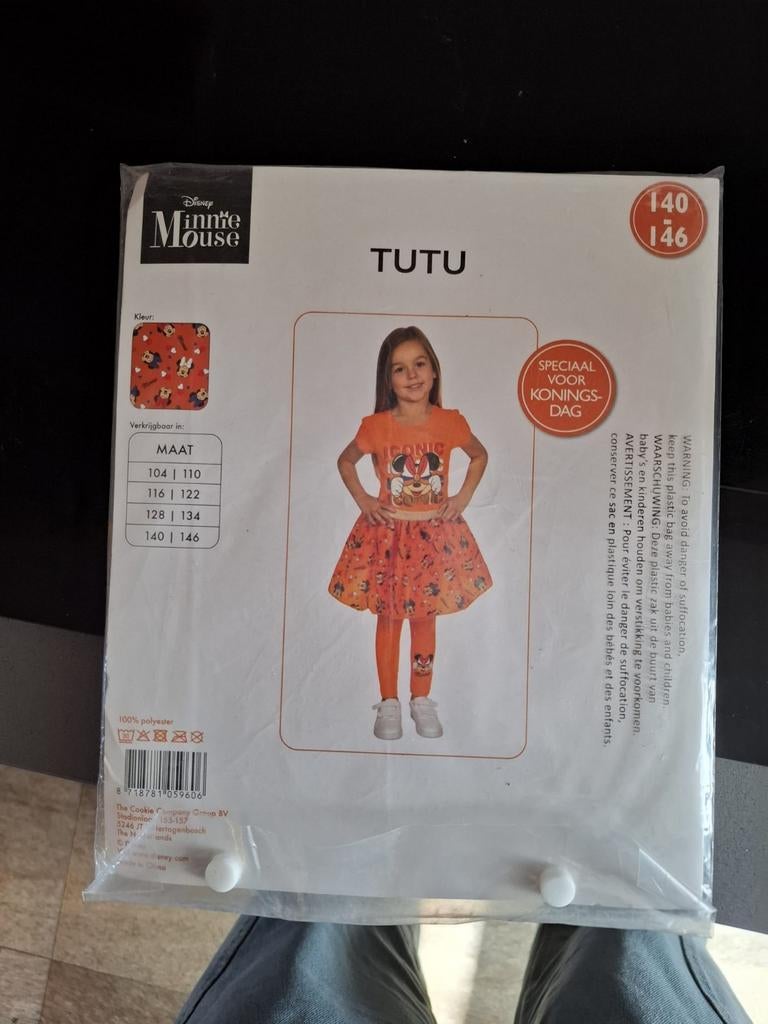 Minnie Mouse Tutu Set - Koningsdag Maat 140/146, Meisje, Nieuw, Ophalen of Verzenden, Setje