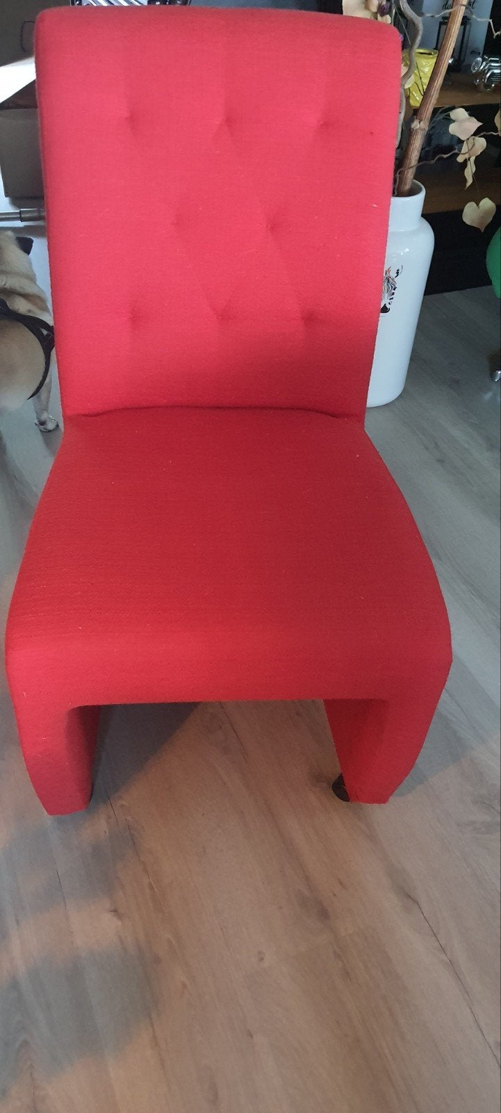 Rode eetkamerstoel - Comfortabel en stijlvol, Ophalen, Gebruikt, Rood, Eén