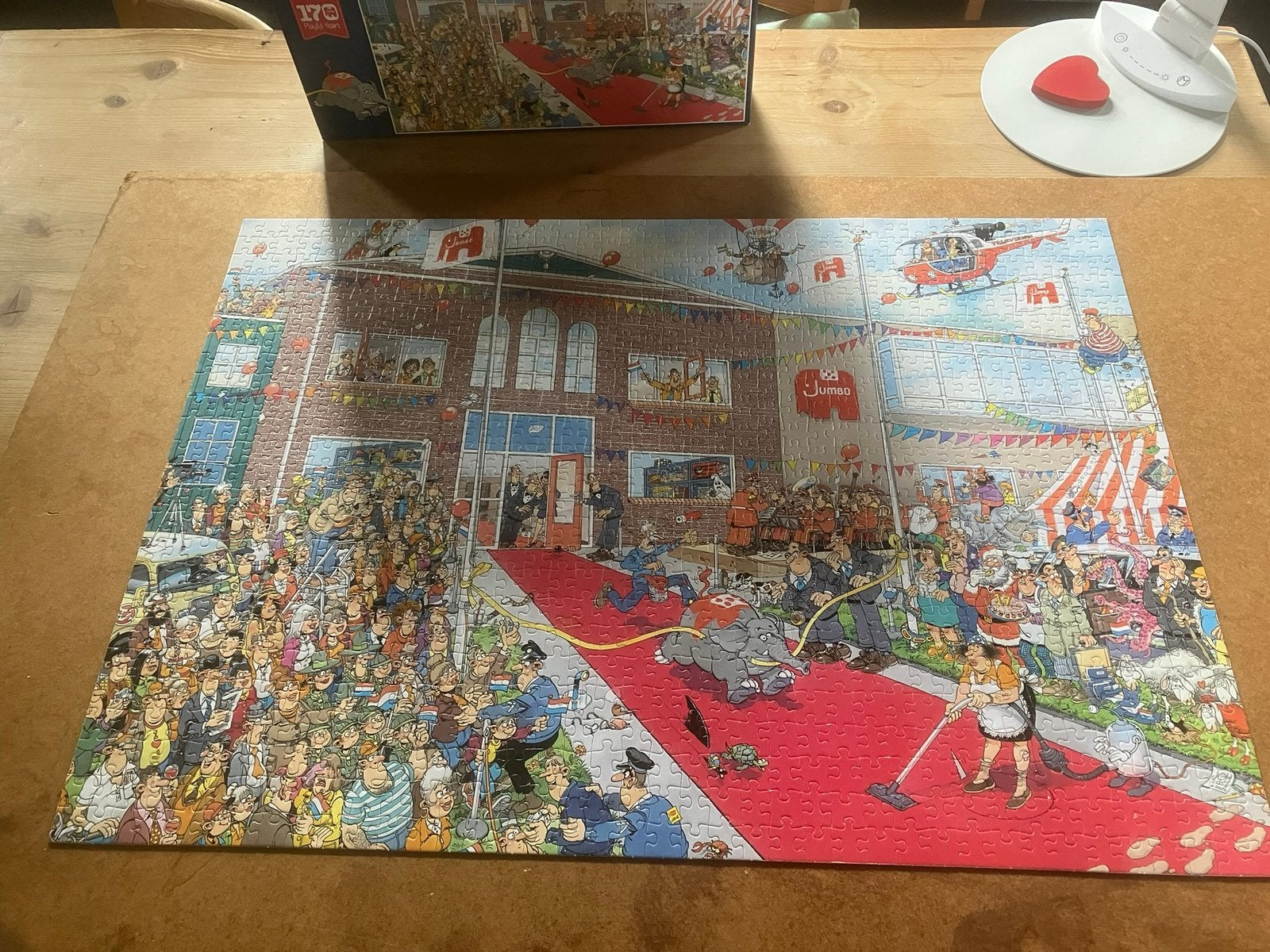 Jumbo’s verjaardag Jan van Haasteren 1000 stukjes, Ophalen of Verzenden, 500 t/m 1500 stukjes, Gebruikt, Legpuzzel