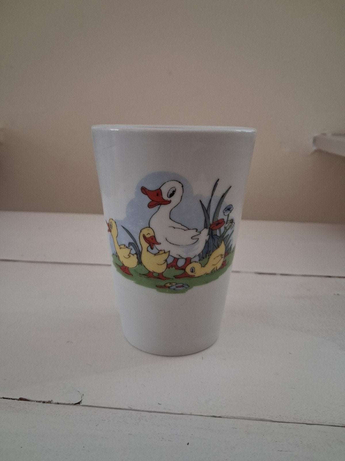 Vintage Mosa Maastricht Beker met Eendenprint, Ophalen of Verzenden
