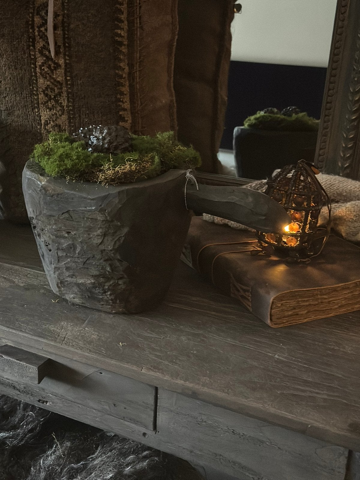 Oud houten vijzel Hoffz, Ophalen of Verzenden, Hout, Landelijk