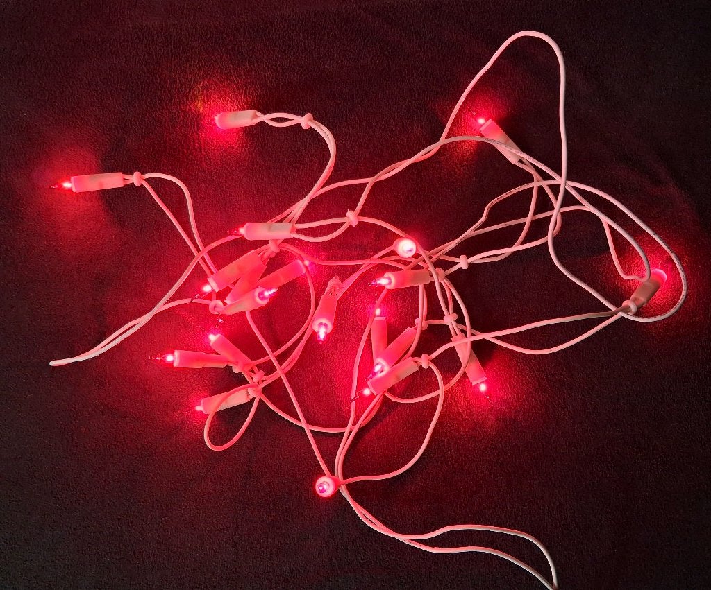 Rode Kerstlichtjes met Wit Snoer. Kerstversiering, Ophalen of Verzenden, Zo goed als nieuw