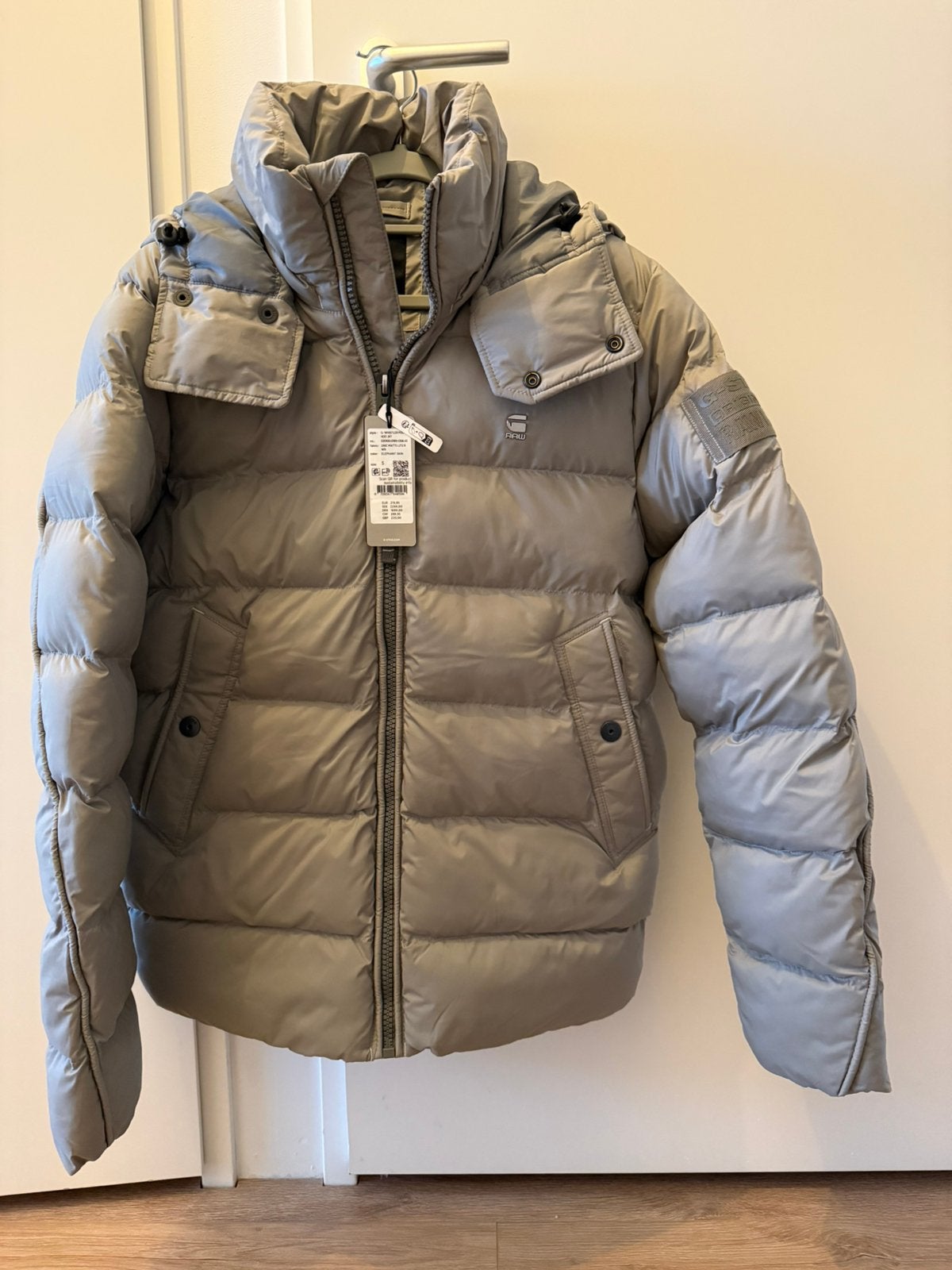G-star Raw puffer jacket, Ophalen, Nieuw, Maat 46 (S) of kleiner, Grijs