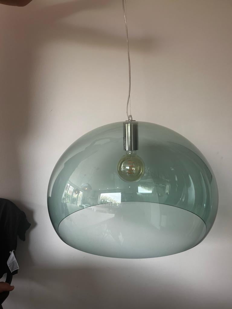 Kartell FL/Y Hanglamp - Groen Transparant Kunststof, Huis en Inrichting, Lampen | Hanglampen, Ophalen, Zo goed als nieuw, Kunststof