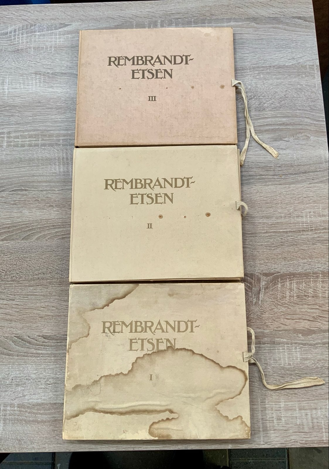 Rembrandt-Etsen (3 delen) - Lichtdrukken uit 1914, Antiek en Kunst, Met tekst, Overige technieken, Religie, Ophalen of Verzenden