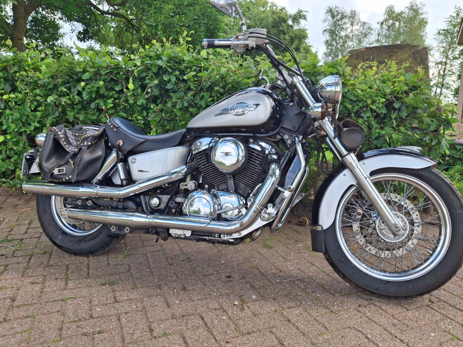 Honda shadow vt 1100 c2 ace cruiswr, Motoren, Motoren | Honda, Cardan-aandrijving, 2 cilinders, Chopper, Gebruikt