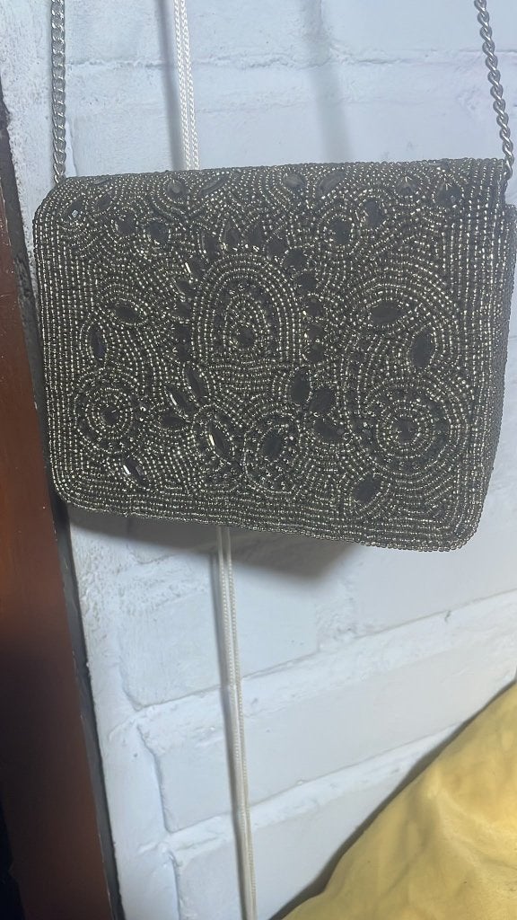 NIEUW: Handgemaakte Zilveren Kralen Avondtas / Clutch, Ophalen of Verzenden, Nieuw, Overige kleuren