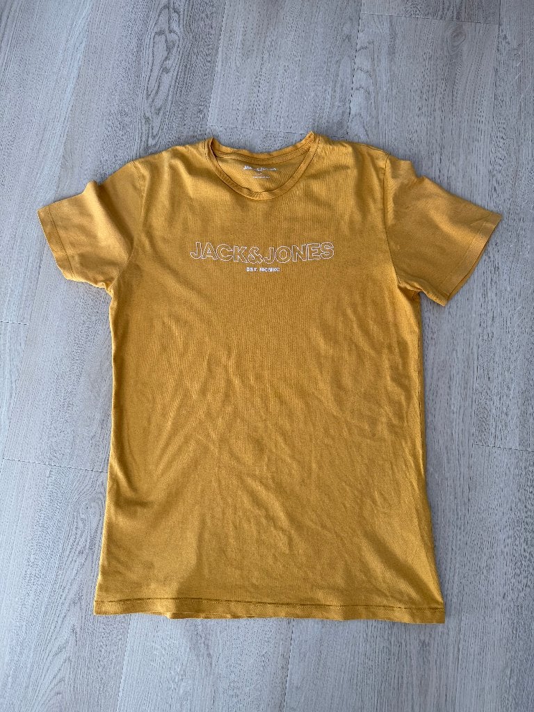 T-shirt geel Jack&Jones maat M, Maat 48/50 (M), Geel, Ophalen of Verzenden, Zo goed als nieuw