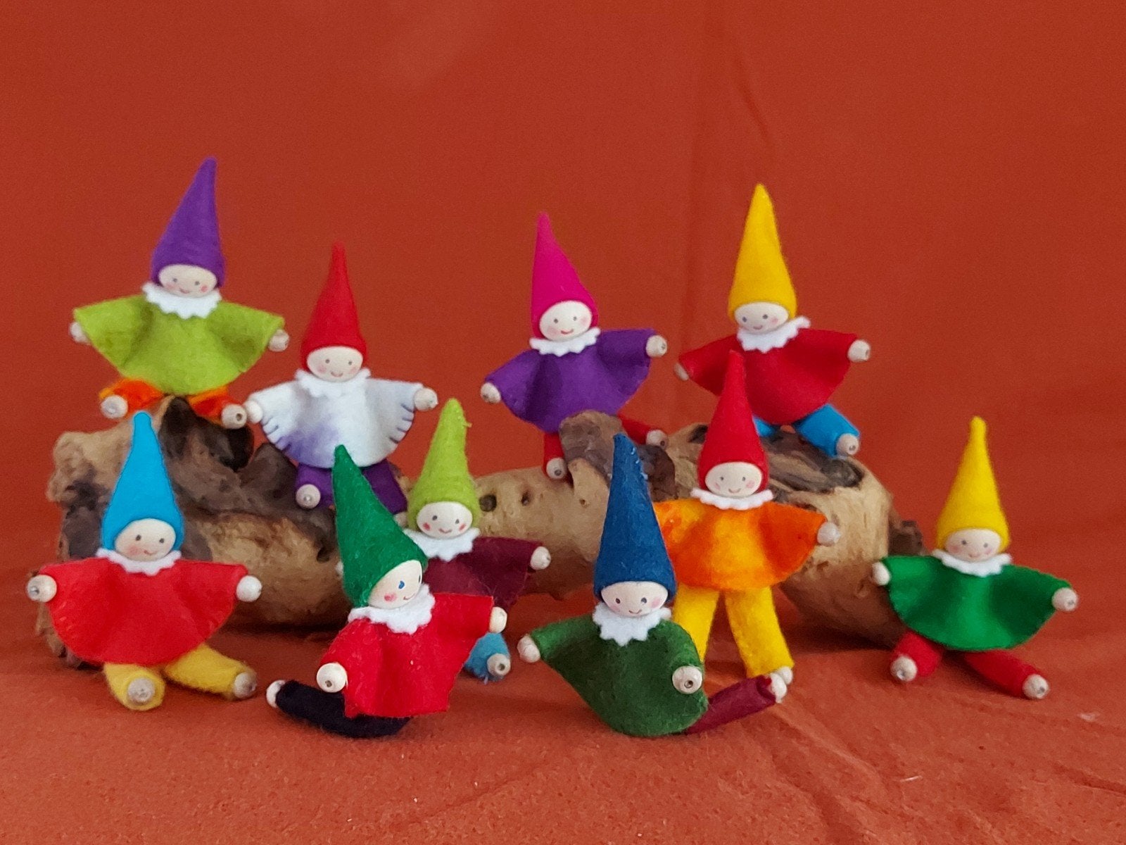Kabouters voor de seizoentafel,  wolvilt, Hobby en Vrije tijd, Ophalen of Verzenden, Nieuw, Figuurtje(s), Wolvilt