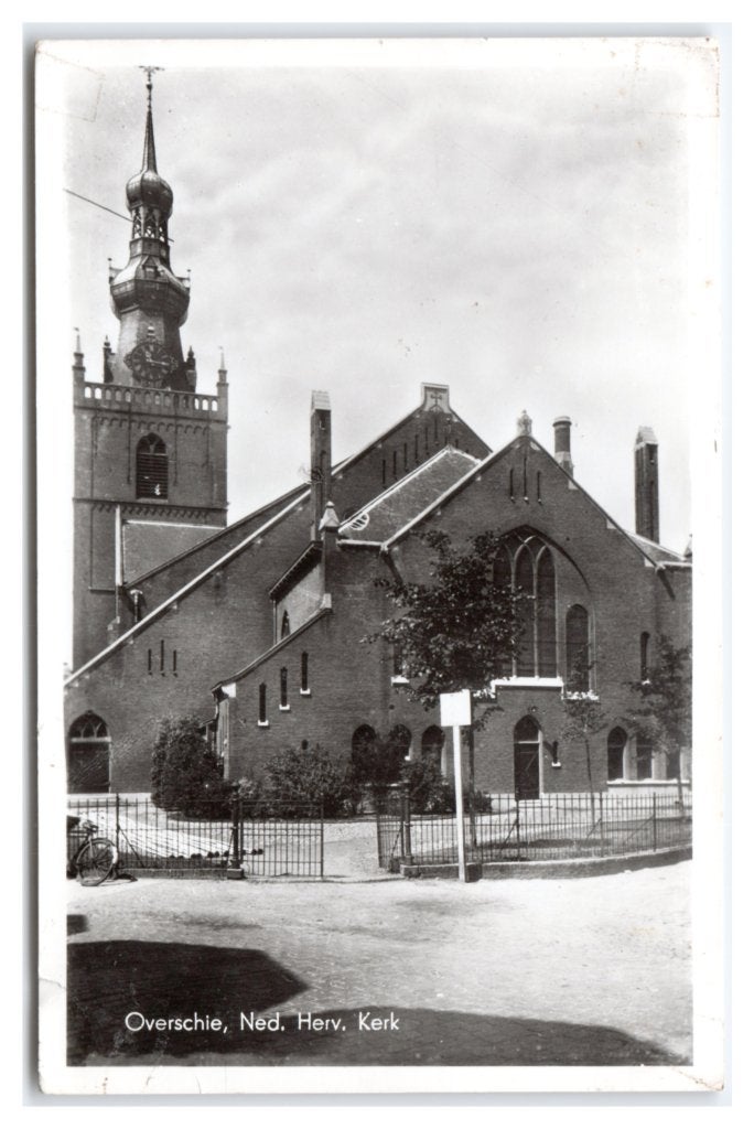 Overschie, (Rotterdam) Ned. Herv. Kerk, Ophalen of Verzenden, 1940 tot 1960, Gelopen, Zuid-Holland