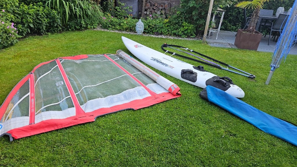 F2 Thommen 295 compleet met 7,5m² North zeil, Watersport en Boten, Windsurfen, Ophalen, 250 tot 300 cm, Gebruikt, 6.5 m² tot 8 m²