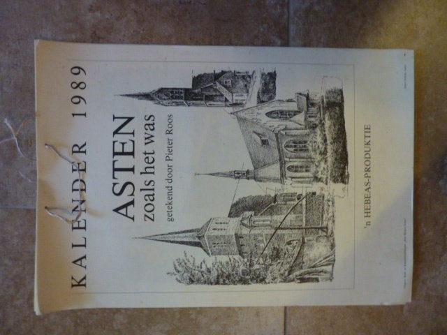 Kalender 1989 - Asten zoals het was Pieter Roos, Antiek en Kunst, Ophalen of Verzenden