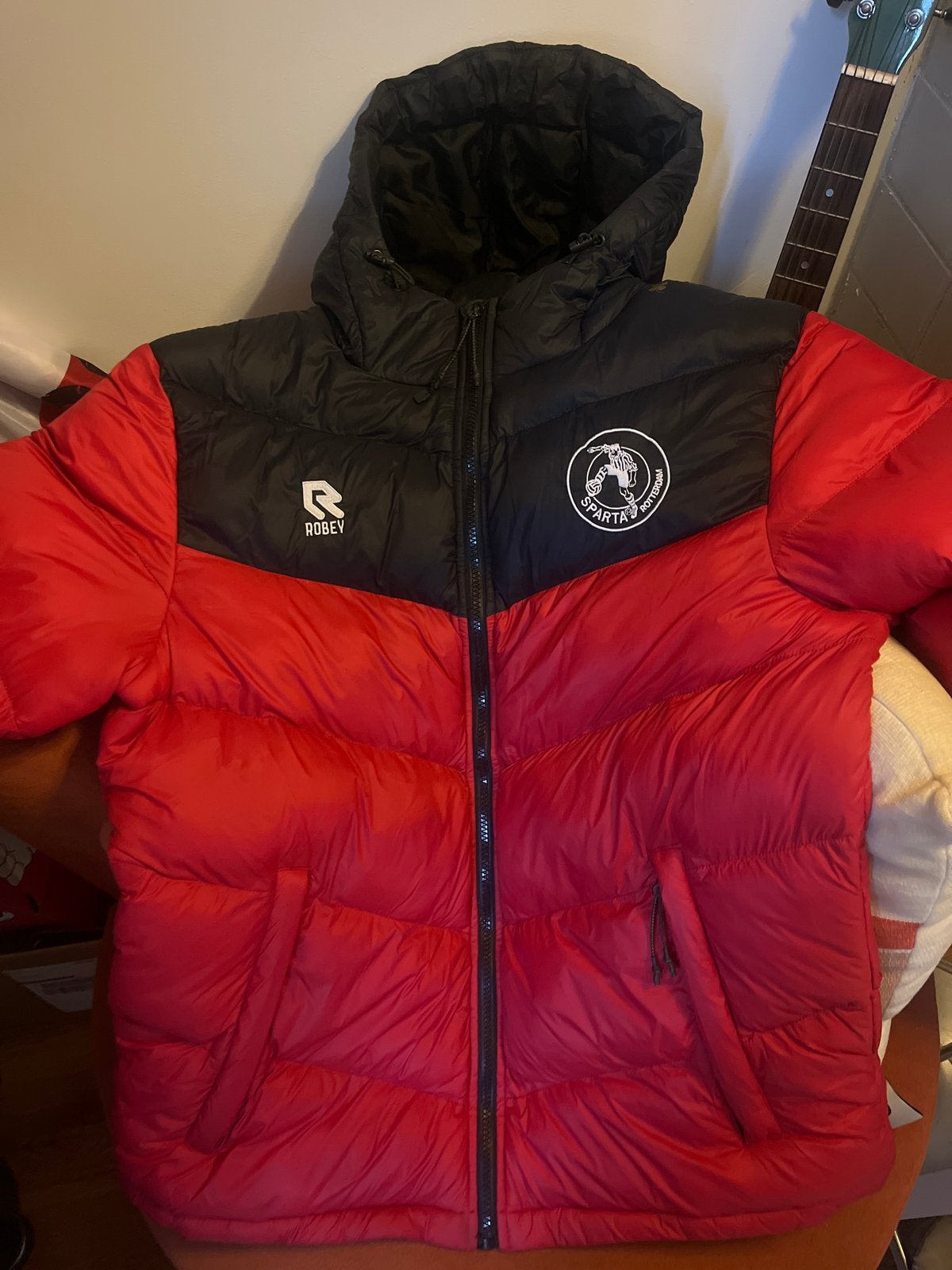 Sparta Rotterdam Jas, Kleding | Heren, Ophalen of Verzenden, Gedragen, Maat 52/54 (L), Rood