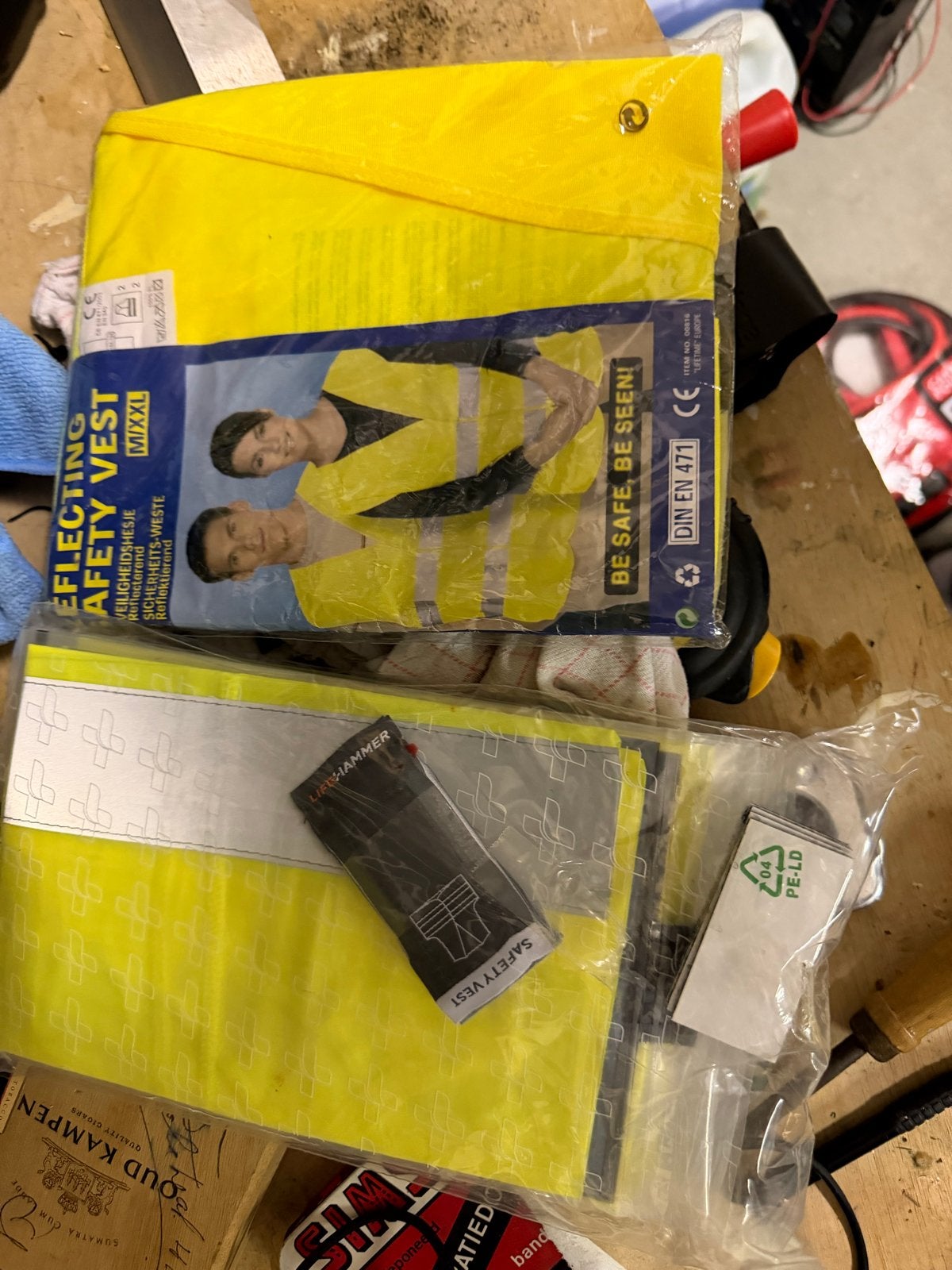 3x Veiligheidsvest Auto - Geel Reflecterend - Nieuw, Ophalen of Verzenden, Nieuw