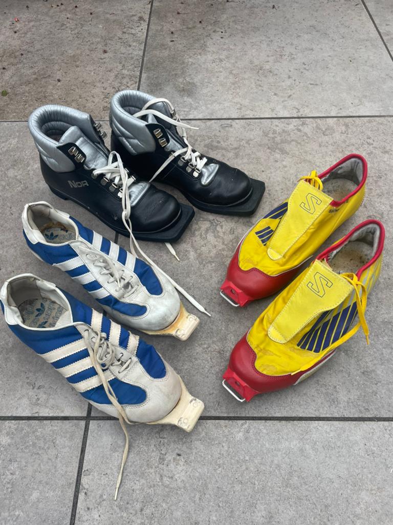 Langlaufski’s incl. toebehoren, Sport en Fitness, Maat L, Ophalen, Gebruikt