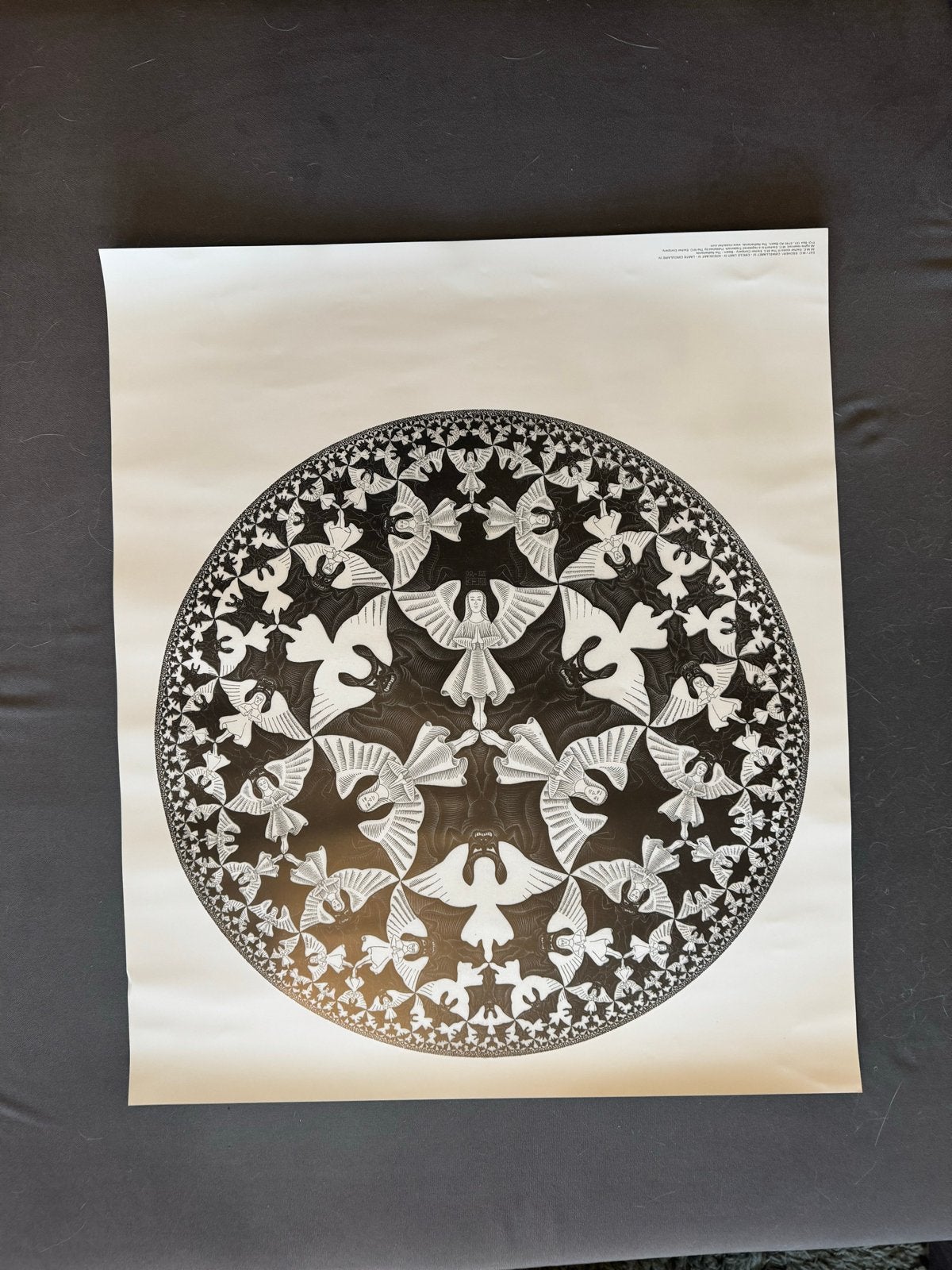 M.C. Escher Cirkellimiet IV (Hemel en Hel) poster, Antiek en Kunst, Ophalen of Verzenden