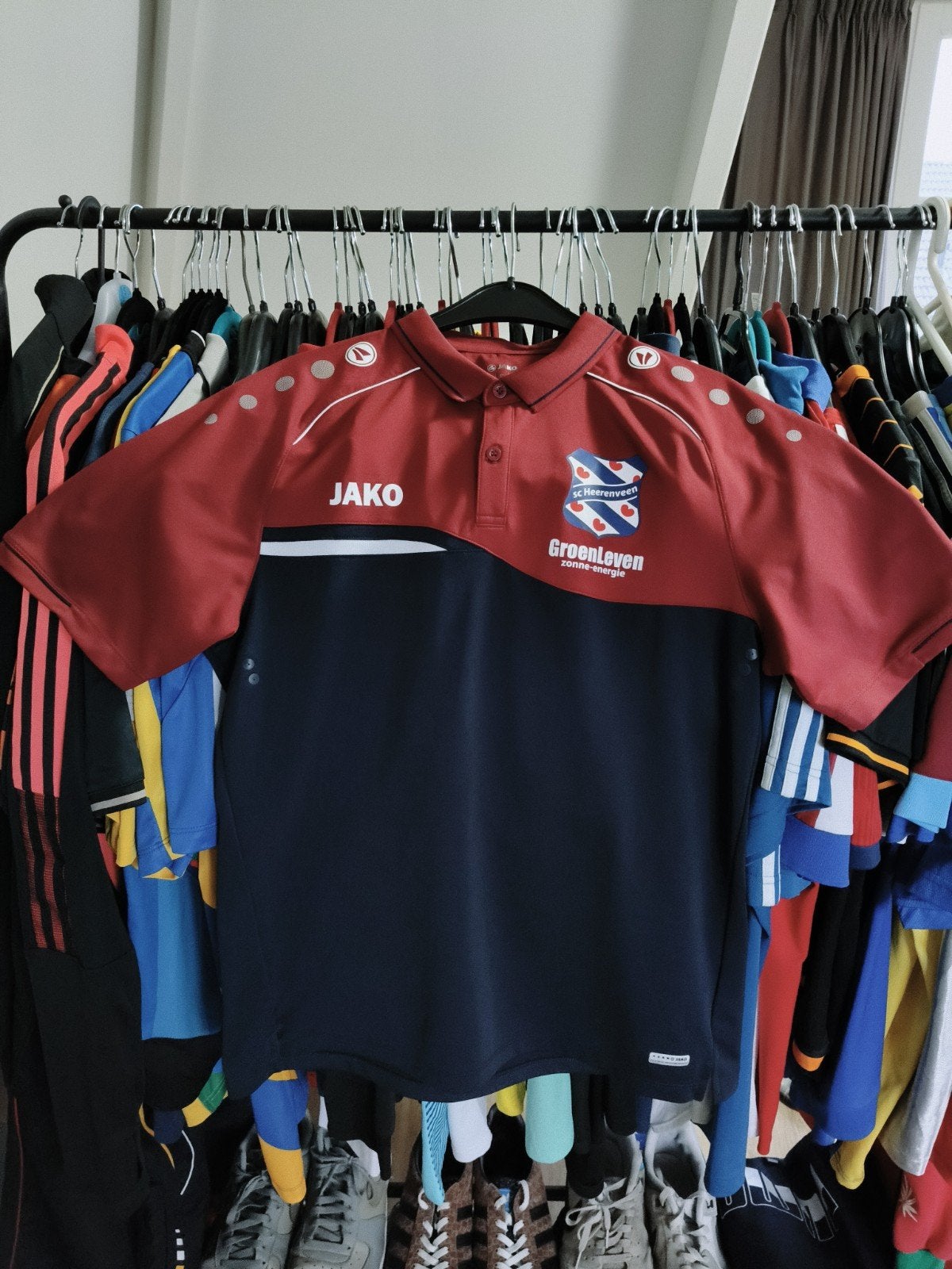 (M Heren) 2018 Jako sc Heerenveen [1e Shirt] Staff Poloshirt, Maat M, Ophalen of Verzenden, Zo goed als nieuw, Shirt