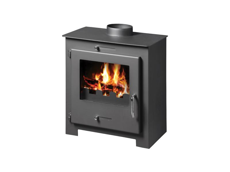 Nieuwe Houtkachel 8kW, Victoria, Bora lux, Zwart, Ophalen, Zo goed als nieuw, Hout, Houtkachel