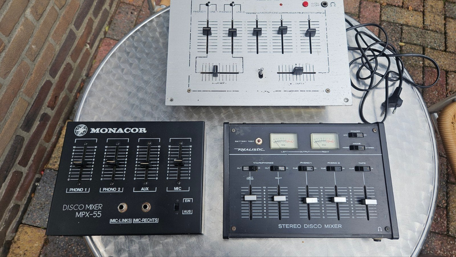 3 STUKS DISCO MIXER zie beschrijving, Ophalen of Verzenden, Gebruikt, 5 tot 10 kanalen, Microfooningang