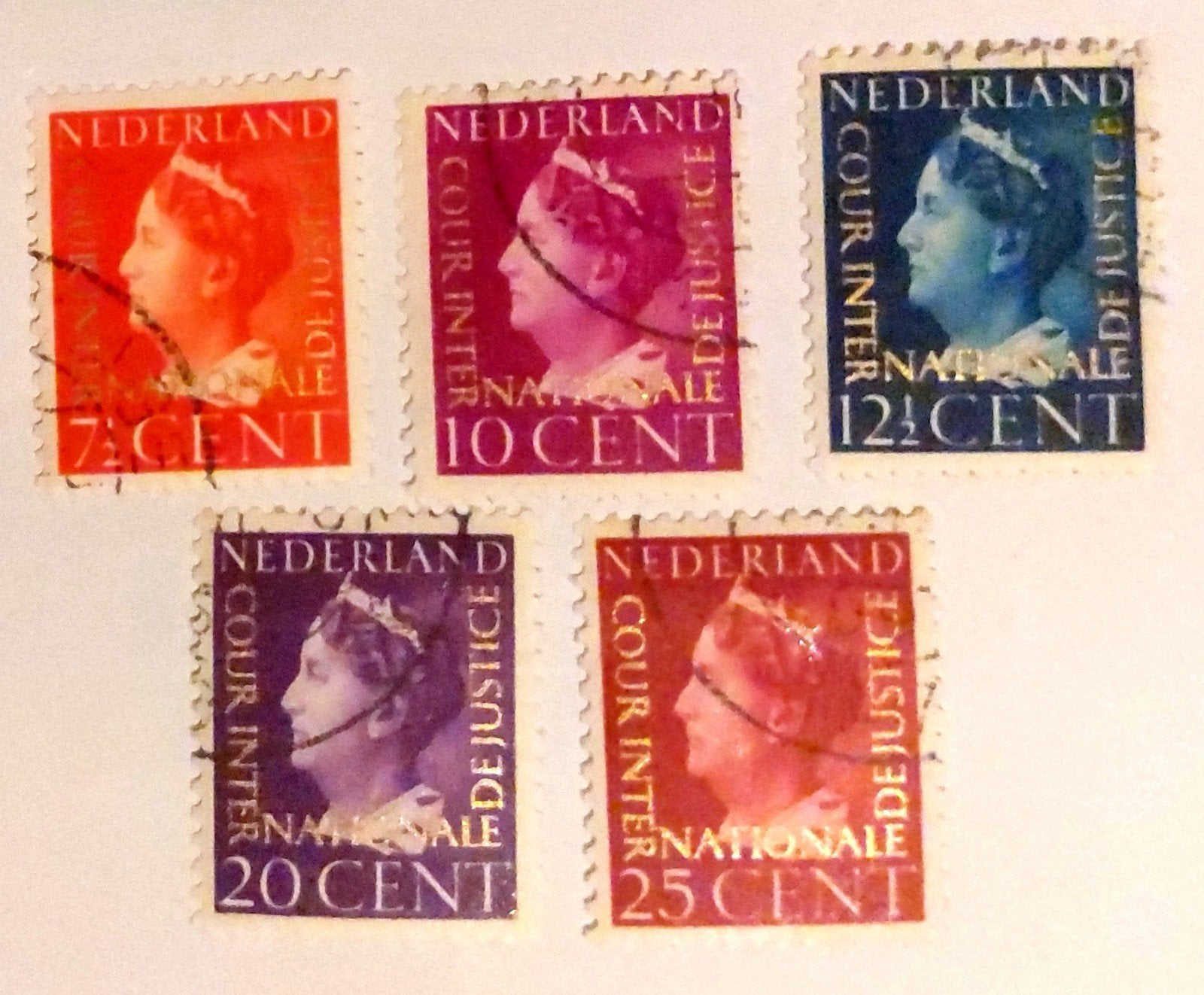 Cour Internationale De Justice 1947 gebruikt., Postzegels en Munten, Postzegels | Nederland, Ophalen of Verzenden, Na 1940, Gestempeld