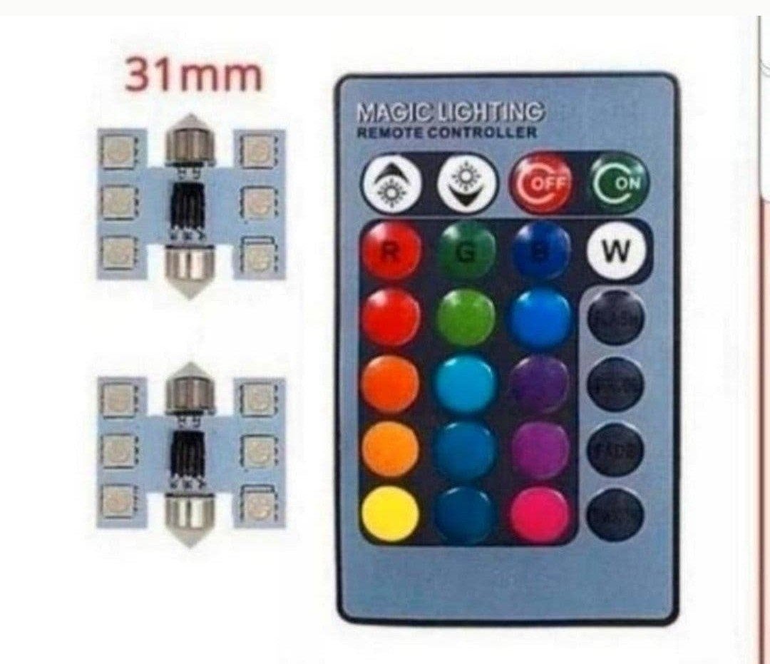 2x Rgb 6smd Dak Dome Festoen Leeslamp C5w Auto €15,00, Ophalen of Verzenden, Nieuw